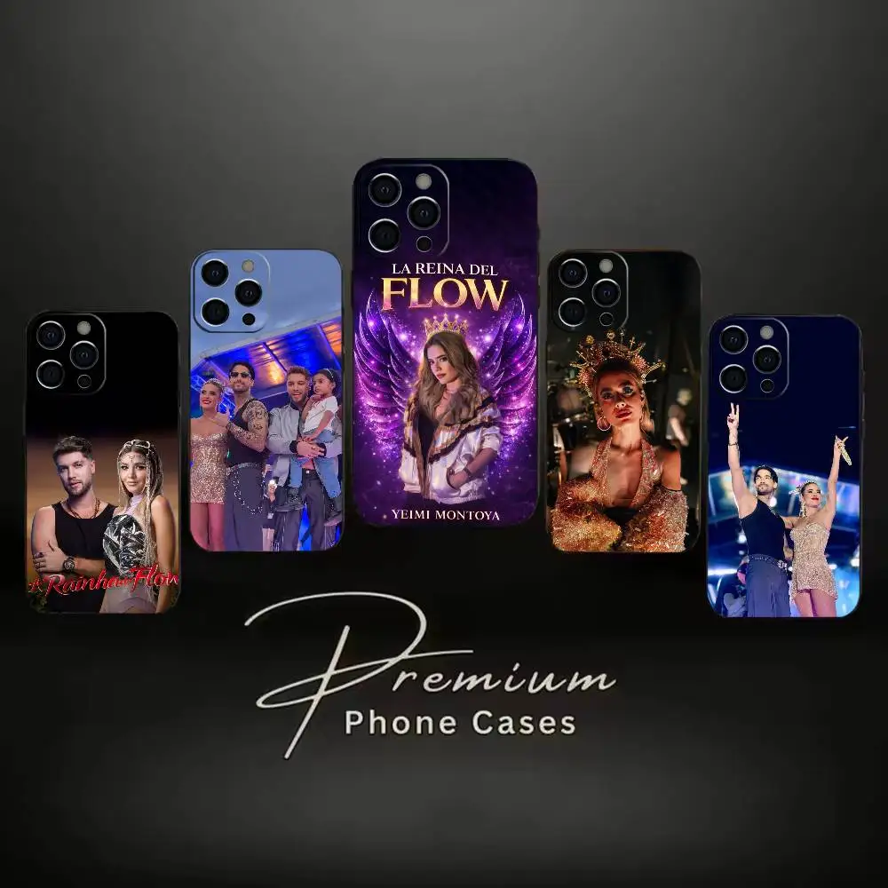 Фото Чехол для телефона Yeimy Montoya-The Queen of Flow для iPhone 16, 17, 14, 15, 13, 12, 11 Plus, Pro Max, мягкий черный чехол №1