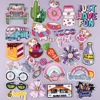 cartoonanimal patch iron on embroidered patches for clothing thermoadhesive patches on clothes rainbow flowers ironing stickers