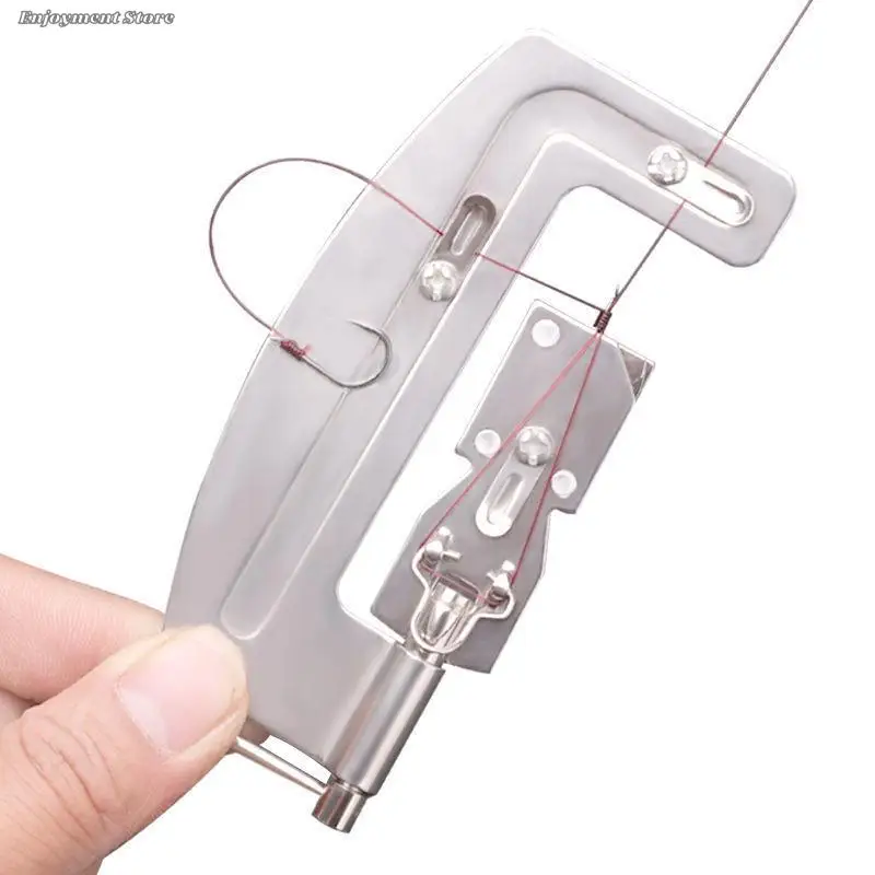 

1 шт. высококачественные полуавтоматические рыболовные крючки, приспособление для привязывания лески, портативные рыболовные крючки из нержавеющей стали, вязание лески Bindin