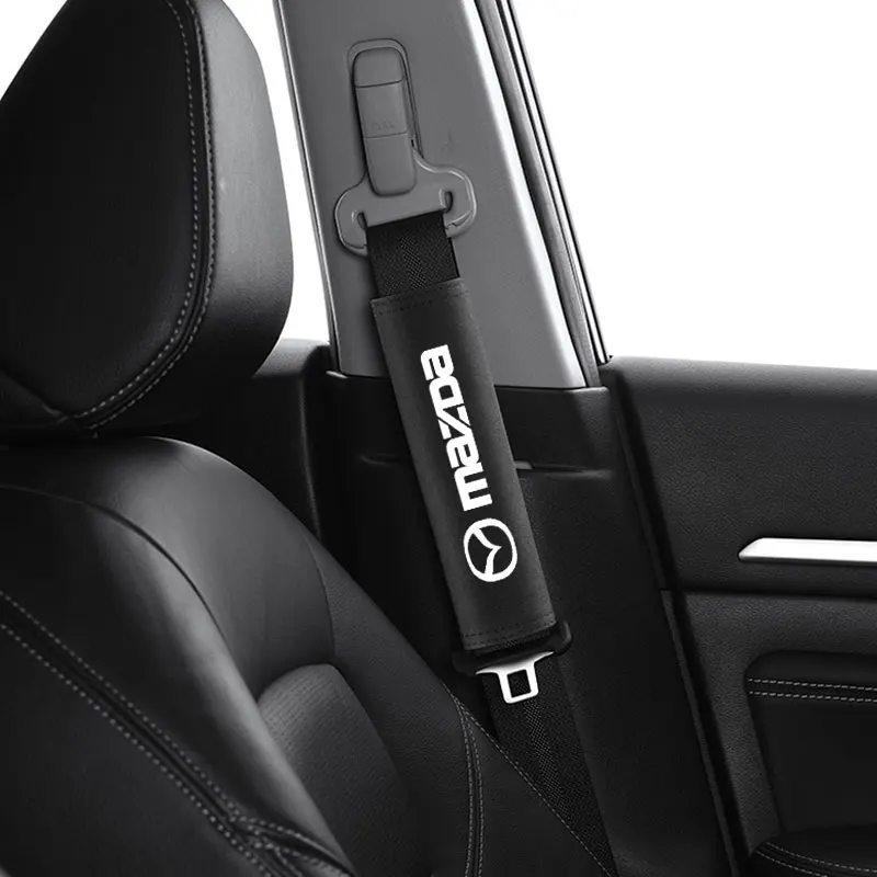 

Car Seat Belt Cover Shoulder Pad comfortable ventilate Accessories for Mazda 3 bk bl bj bn 323 Axela Atenza CX-4 CX5 CX-7 CX-9