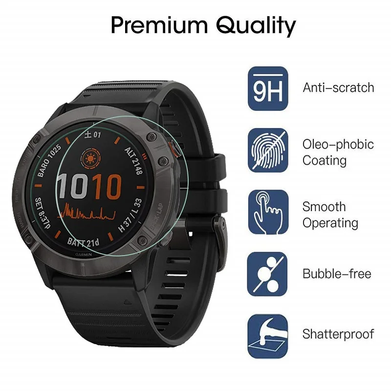 FIFATA 2 шт. HD защитная пленка из закаленного стекла для Garmin Fenix 6 6S 6X 5 5S 5X/Forerunner 245