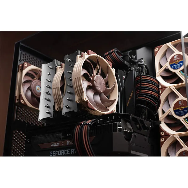 Фото Компьютерный радиатор Noctua NH-D15 G2 8, с 2 отвертками NF-A14x25r G2 PWM/NM-SD1 и набором асимметричных охлаждающих плавников NT-H2 №5