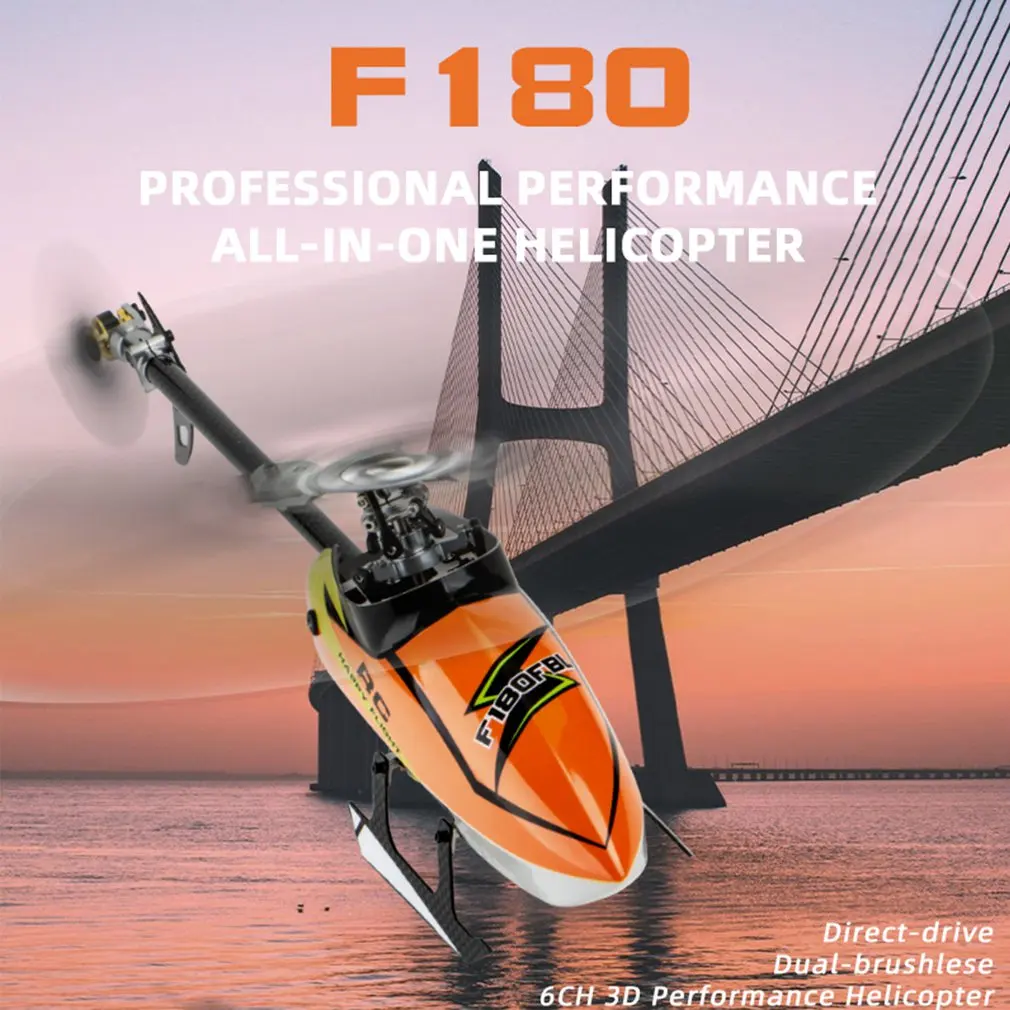 

F180 6CH 3D 6G System Dual Brushless Direct Drive Motor Flybarless w/ S-FHSS RC Helicopter Aircraft BNF/RTF Model