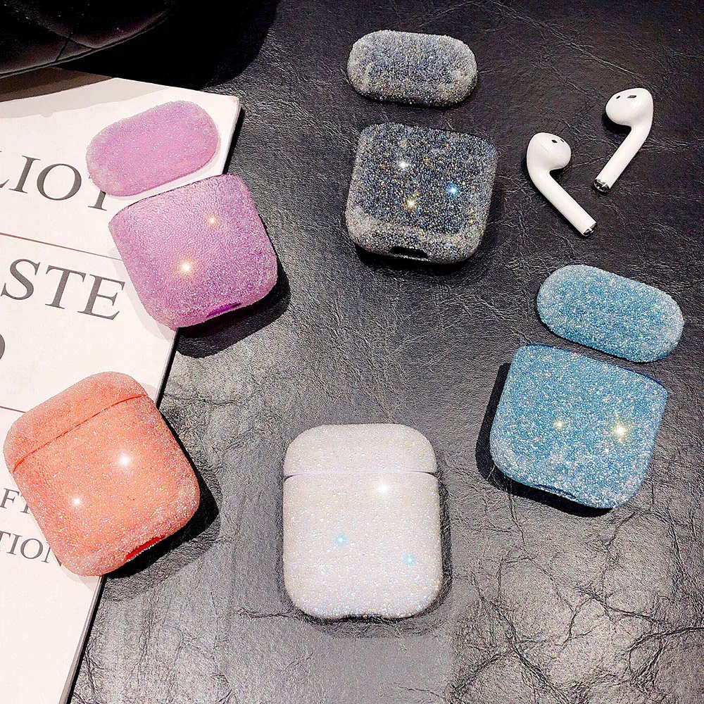 

Luxury Crystal Bling Candy Color Earphone Case For AirPods 2 Pro Cases Neon Hard PC Wireless Earphone Charging Box Case Coque