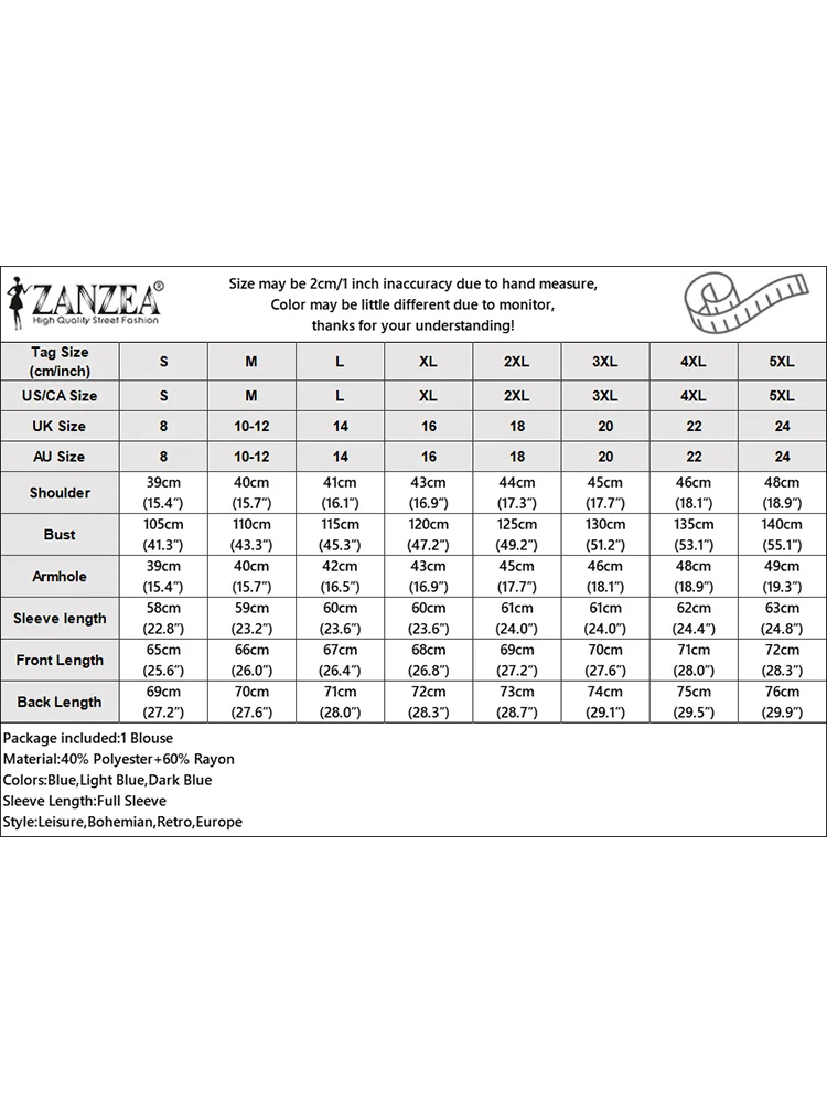 ZANZEA осенняя модная женская повседневная блузка элегантная длинная рубашка с