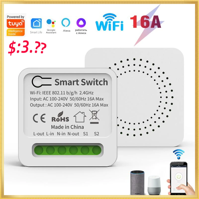 

Смарт-часы Tuya Wi-Fi с поддержкой Alexa и Google Home