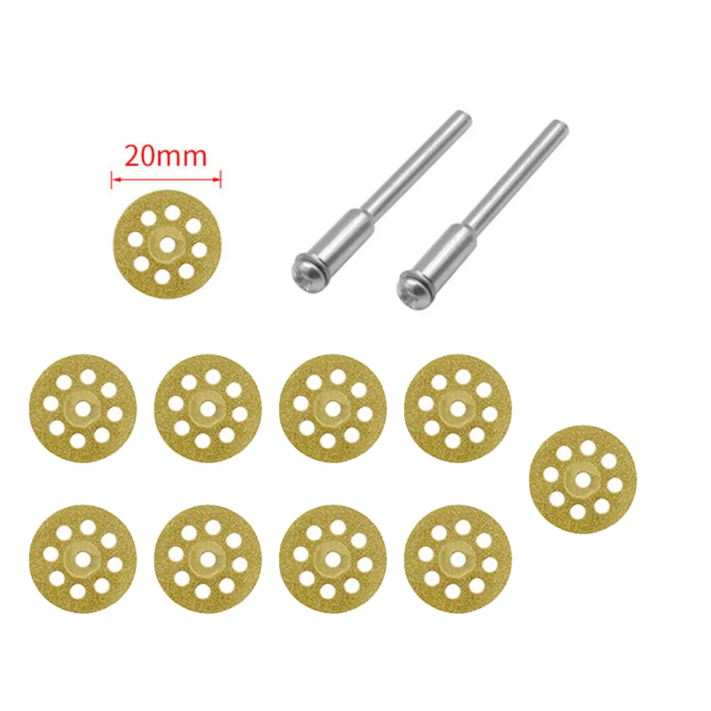 

12pcs Cutting Discs Kit Diamond Saw Blades Cut Off Discs Rotary Tool 20/22/25/30mm For Stones Marble Concrete Brick Woods