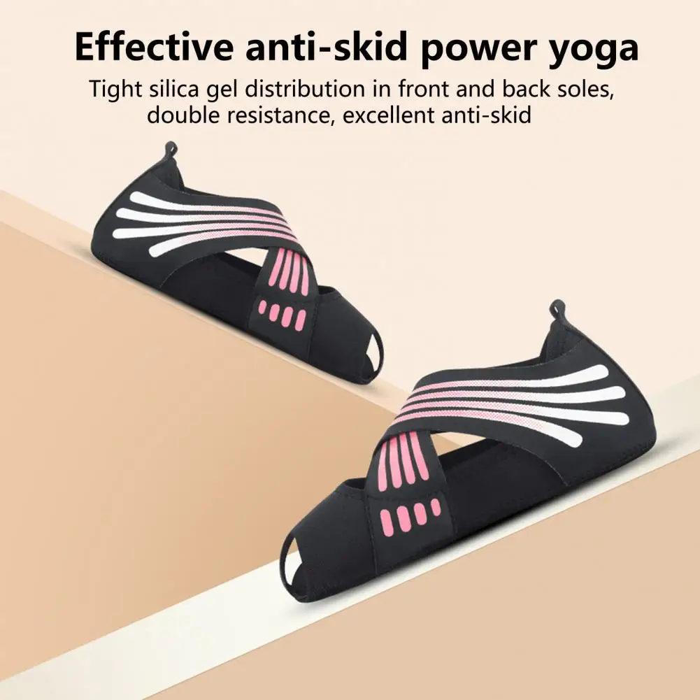 

Five Toe Backless 1 Pair Delicate Anti-Slip Fitness Dance Shoes Breathable Ballet Shoes Sweat Absorption for Pilates