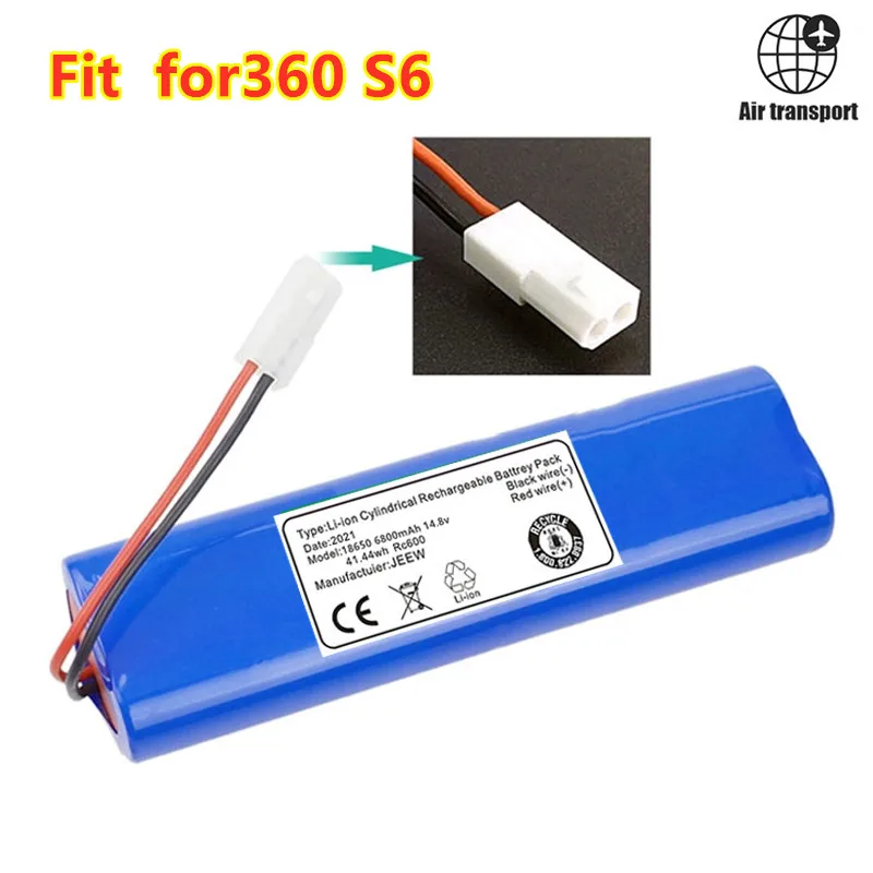

14.8V 12800mAh Battery Pack for Qihoo 360 S6. Robotic Vacuum Cleaner Spare Parts Accessories Replacement Batteries.