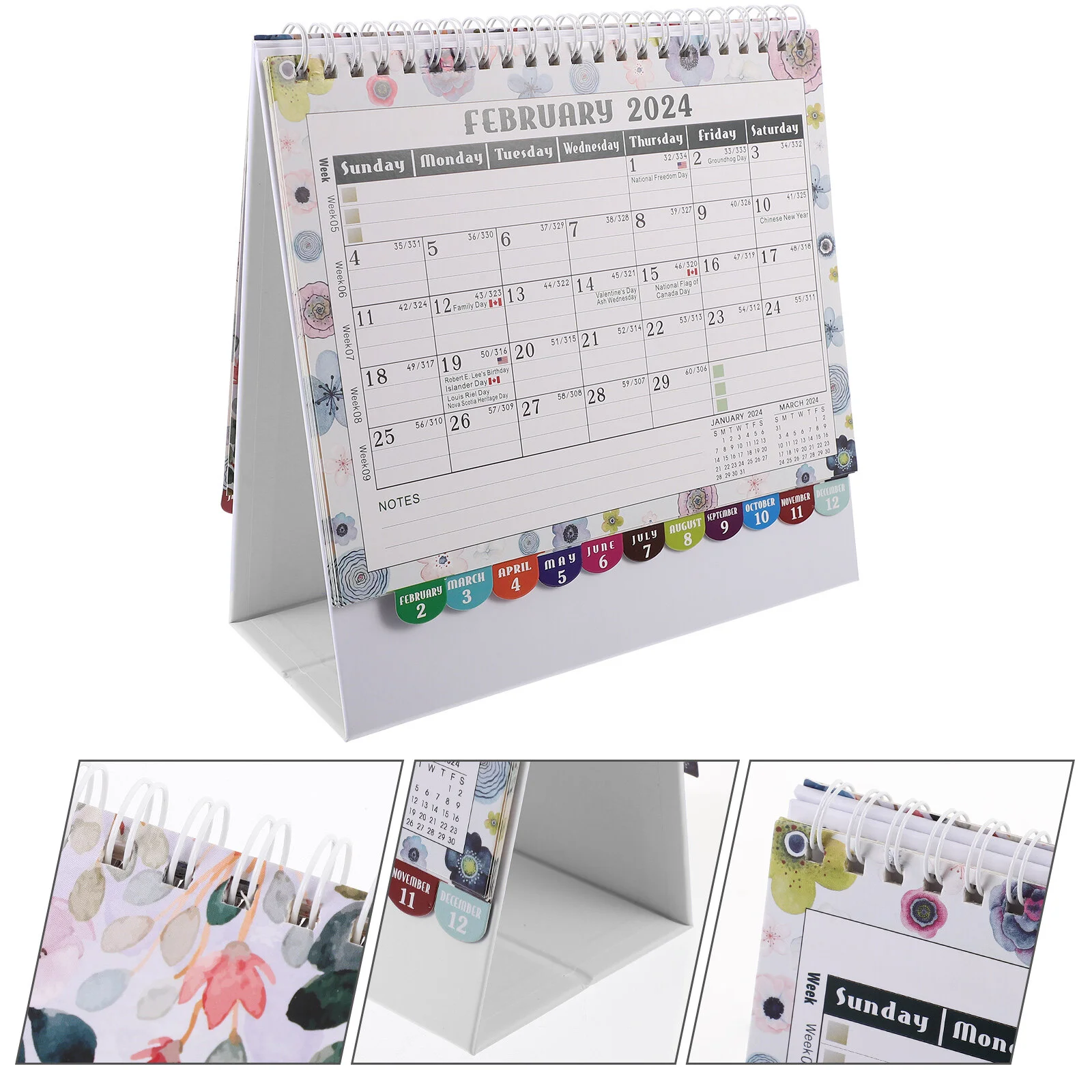 

Accessories Freestanding Calendar Household Desk Tabletop Decorative Monthly 2024