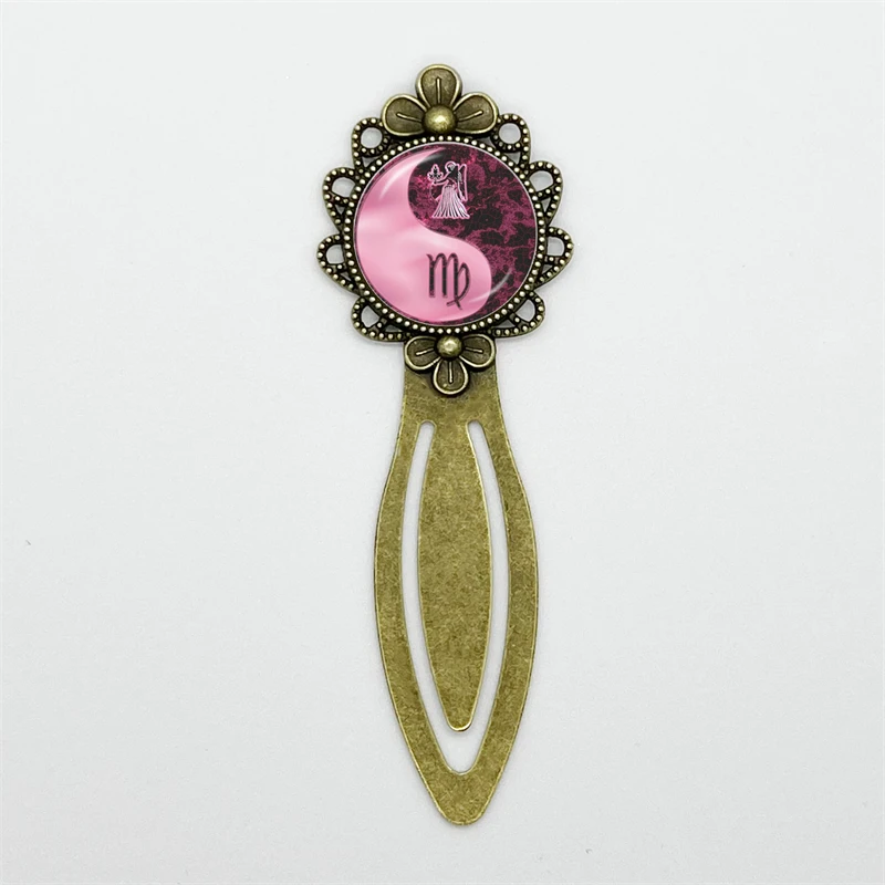 

12 Constellation Bookmark Metal Book Mark Zodiac Sign Stationery School Office Supply Escolar Papelaria