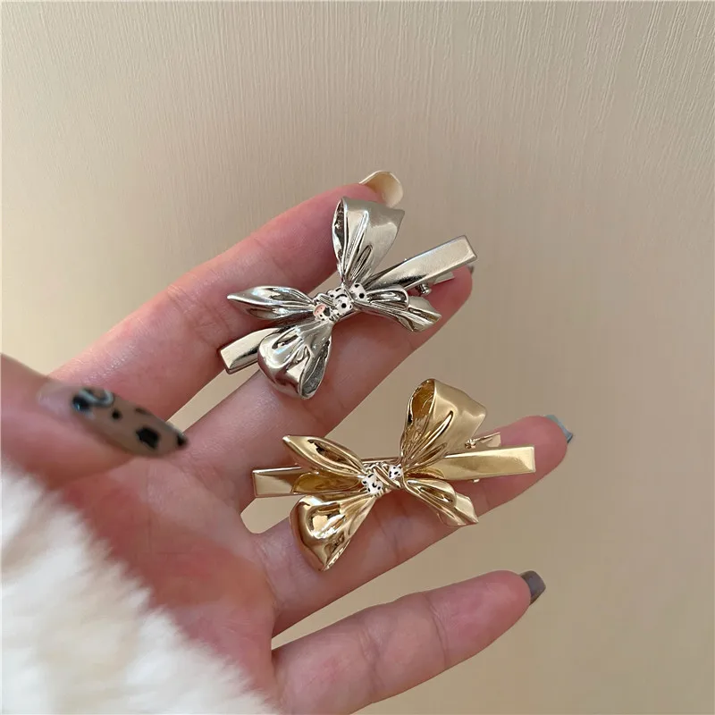 

Vintage Hairpins Women Asymmetric Gold Plating Metal Hairgrips Fashion Personality Versatile Barrettes Ornament Accessories 2021