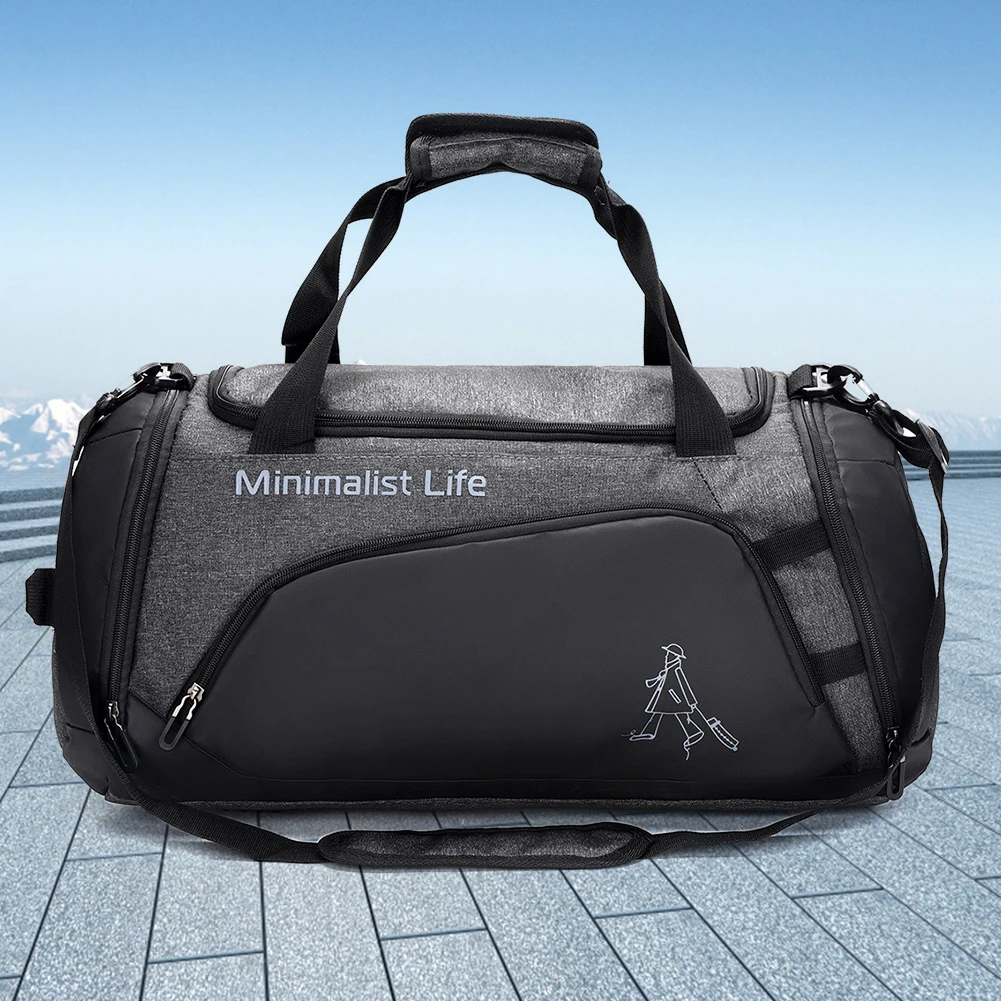 

Nylon Sports Backpack Large Capacity Waterproof Sports Backpack Purse with Shoe Compartment Multifunctional for Outdoor Football