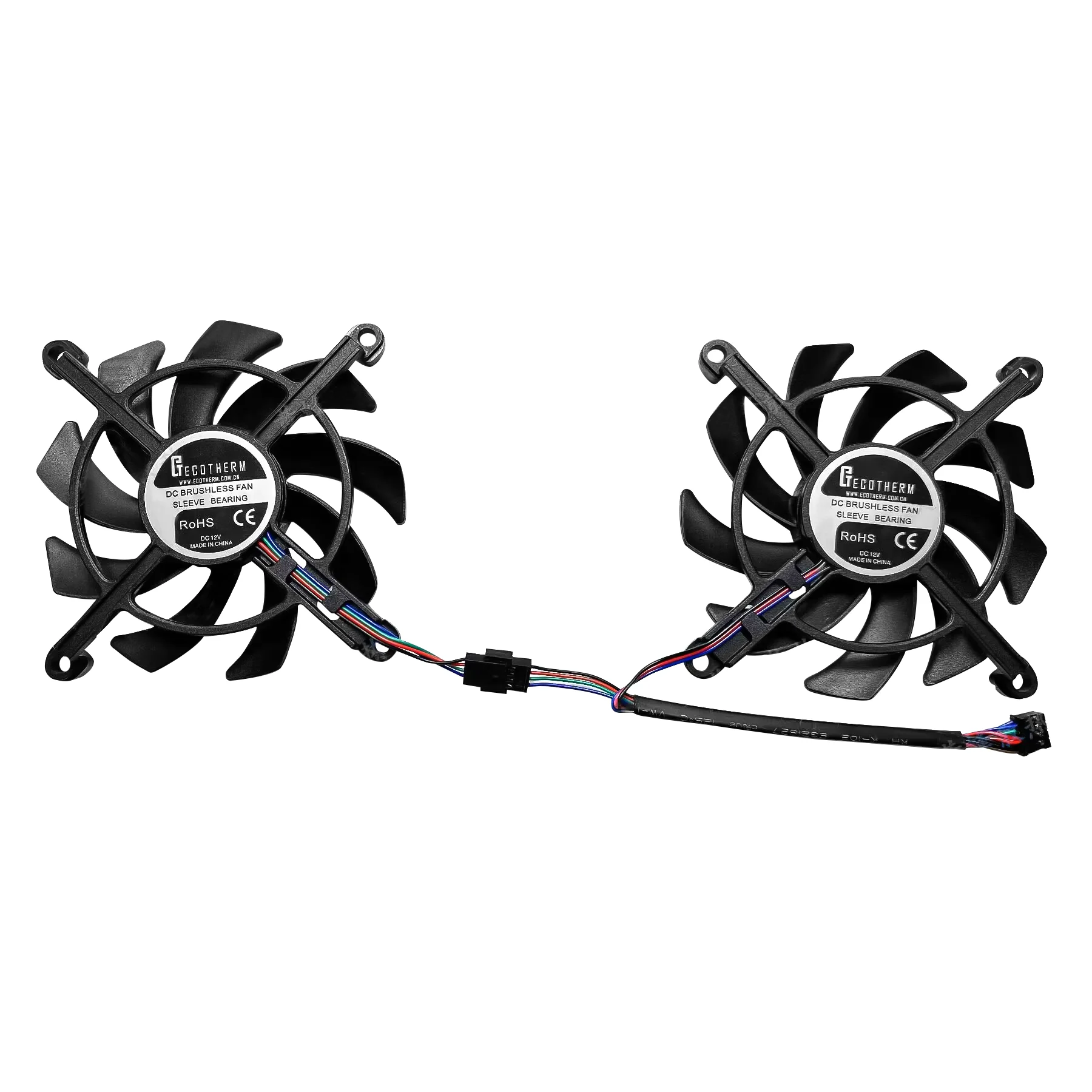 8 ​ Вентилятор видеокарты 5 мм RX6600XT RX6600 RX6500 для YESTON RX 6600 XT 6600 6500, сменный вентилятор видеокарты (art.: 3920d025ea2be) - 3920d025ea2be