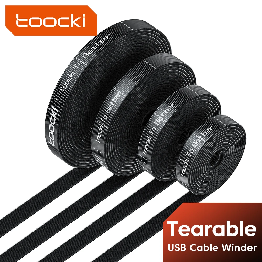 

Toocki Tearable Cable Organiser Cable Winder Tape Protector Mouse Wire Earphone Cable Organizer Ties Protector Cable Management