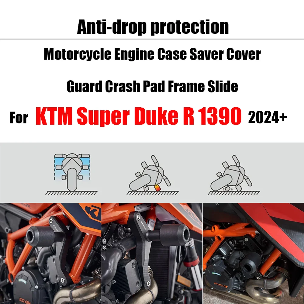 Защита от столкновений de rendimiento para Super Duke R 1390 2024+ Ползунки для рамы мотокросса