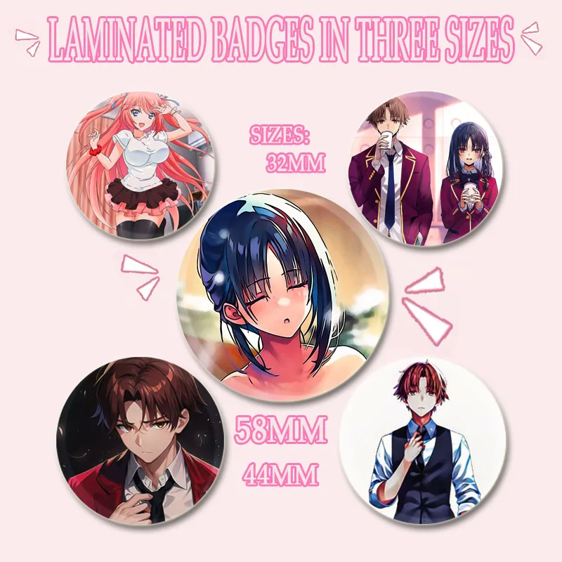 Персонаж аниме Ayanokouji Kiyotaka Horikita Suzune Kikyou Kushida Sakura Airi DIY креативные броши аксессуары