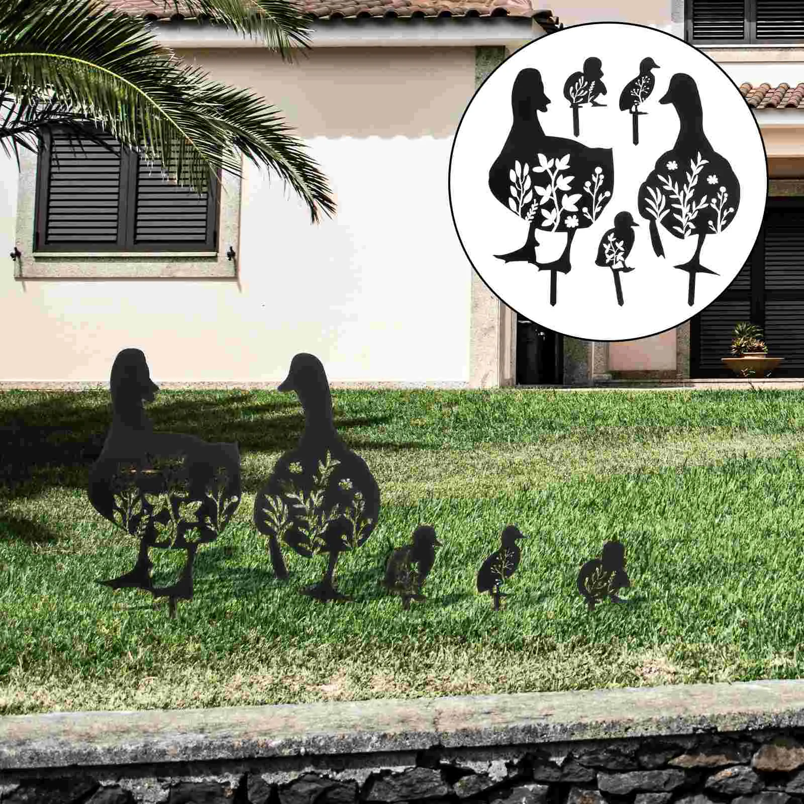 

6pcs Duck Yards Garden Duck Inserts Garden Stakes Outdoor Garden Garden Duck Stakes Yard Stakes for Decoration Outdoor