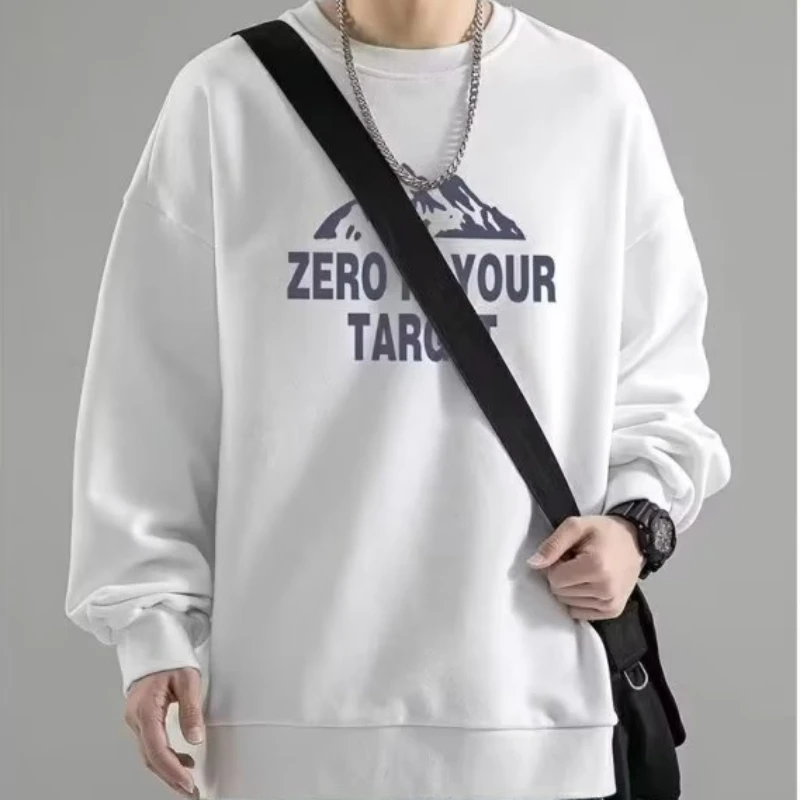 Хлопковая мужская толстовка Высококачественная футболка с длинным рукавом и