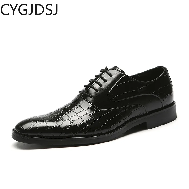 

Dress Shoes Mens Leather Footwear Formal Wedding Shoes for Men 2023 Elegant Business Shoes Men Zapatos De Vestir De Los Hombres