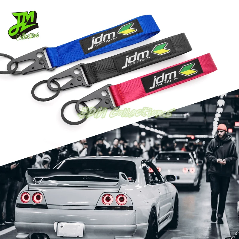 

Car Keychain JDM Racing Keyrings Key Strap Backpack Hang For Honda Toyota Nissan Mitsubishi Mazda Suzuki Key Pendant Accessories