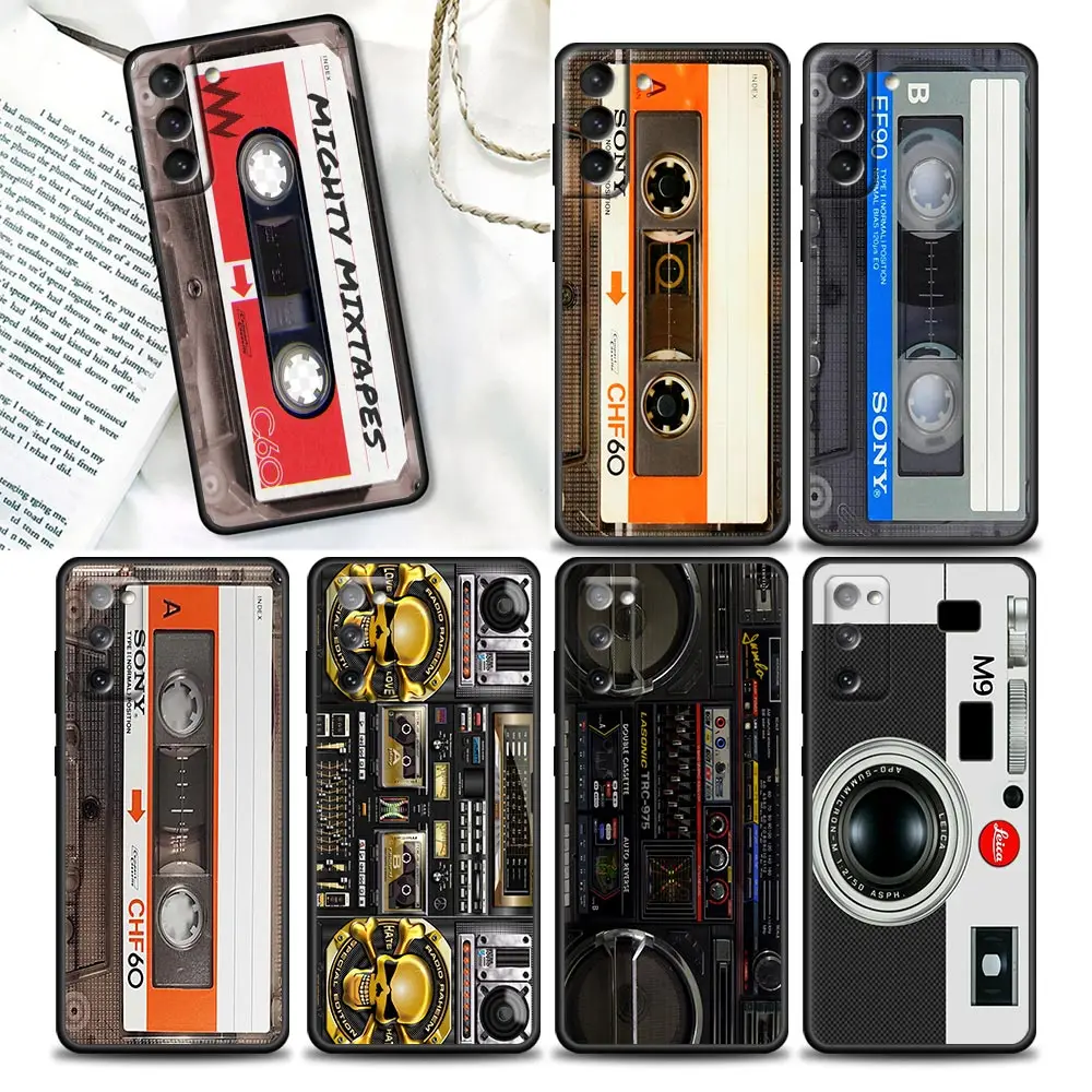 

Retro Vintage Old Cassette Tape Radio Phone Case For Samsung Galaxy S20 S21 FE S10 S9 S8 S22 Plus Ultra 5G Lite Case Soft Cover