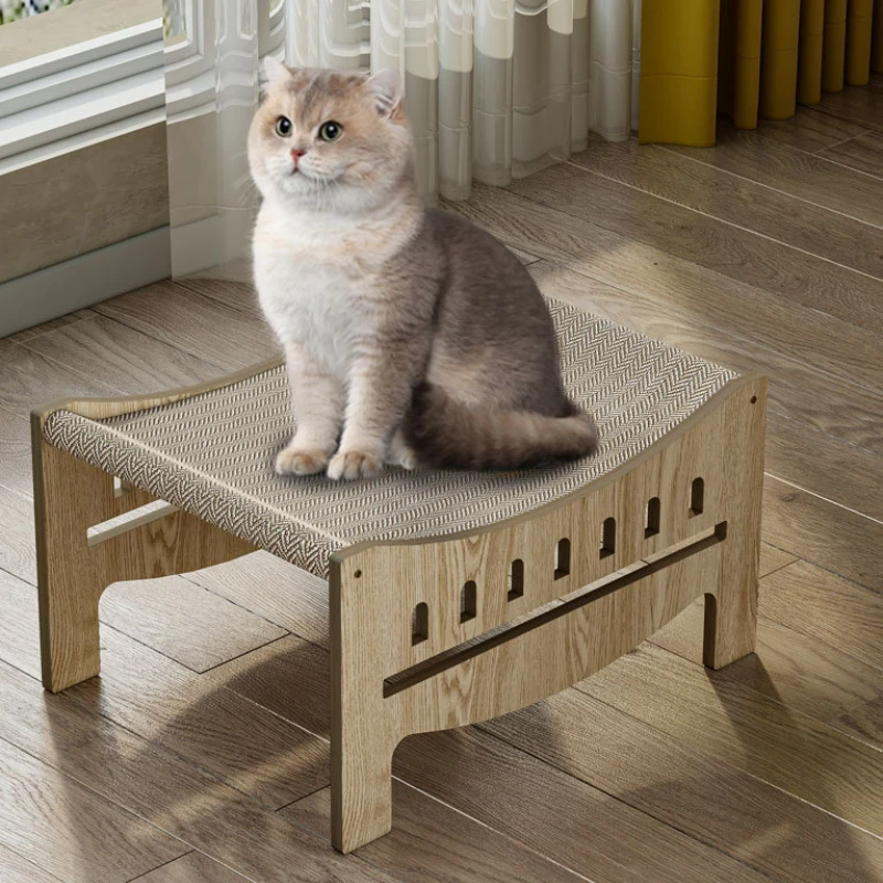 Японская кровать для домашних животных с естественной древесиной всесезонные