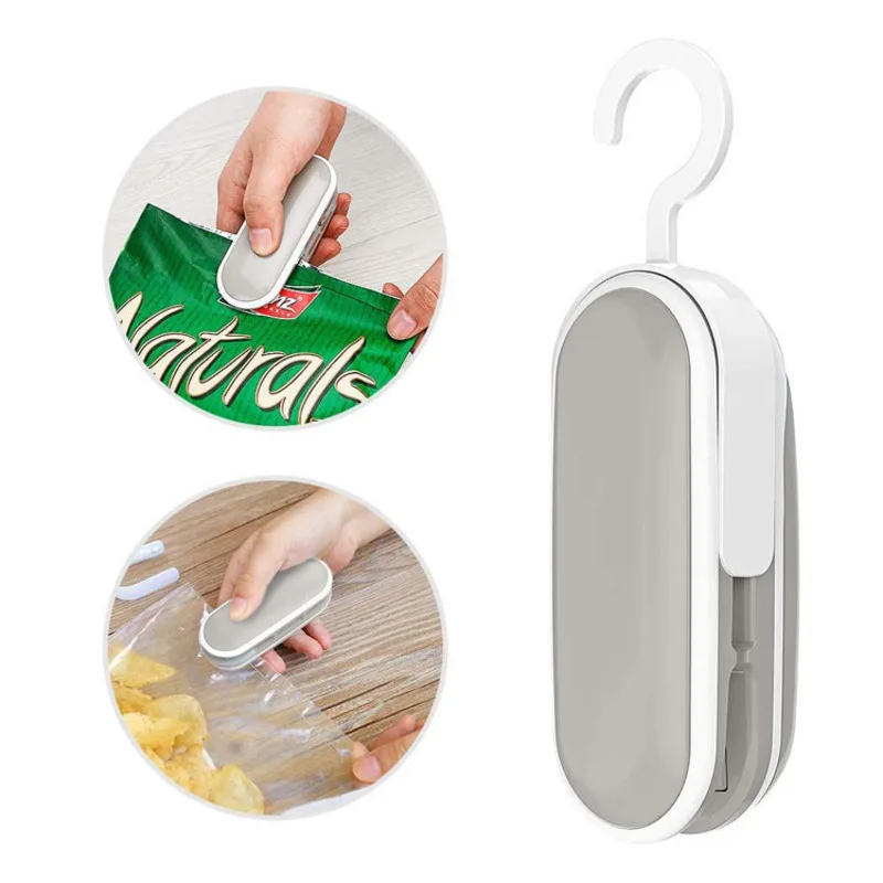 Kitchen Mini Bag Sealing Machine Vacuum Food Sealer 2 in 1 Heat Sealer Handheld Portable Bag Sealer Packaging Machine