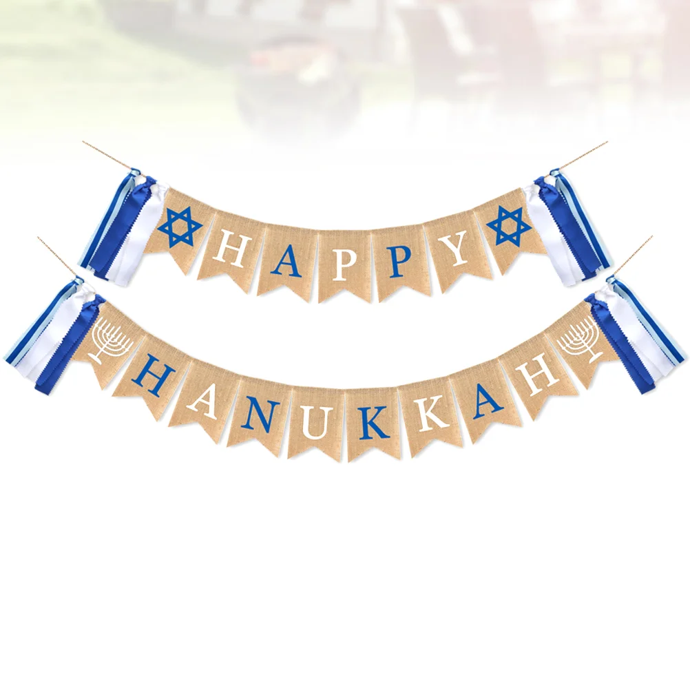 

Christmas Birthday Banner Merry Chrismukkah Banner Hanging Garland Happy Hanukkah Banner Letter Banner