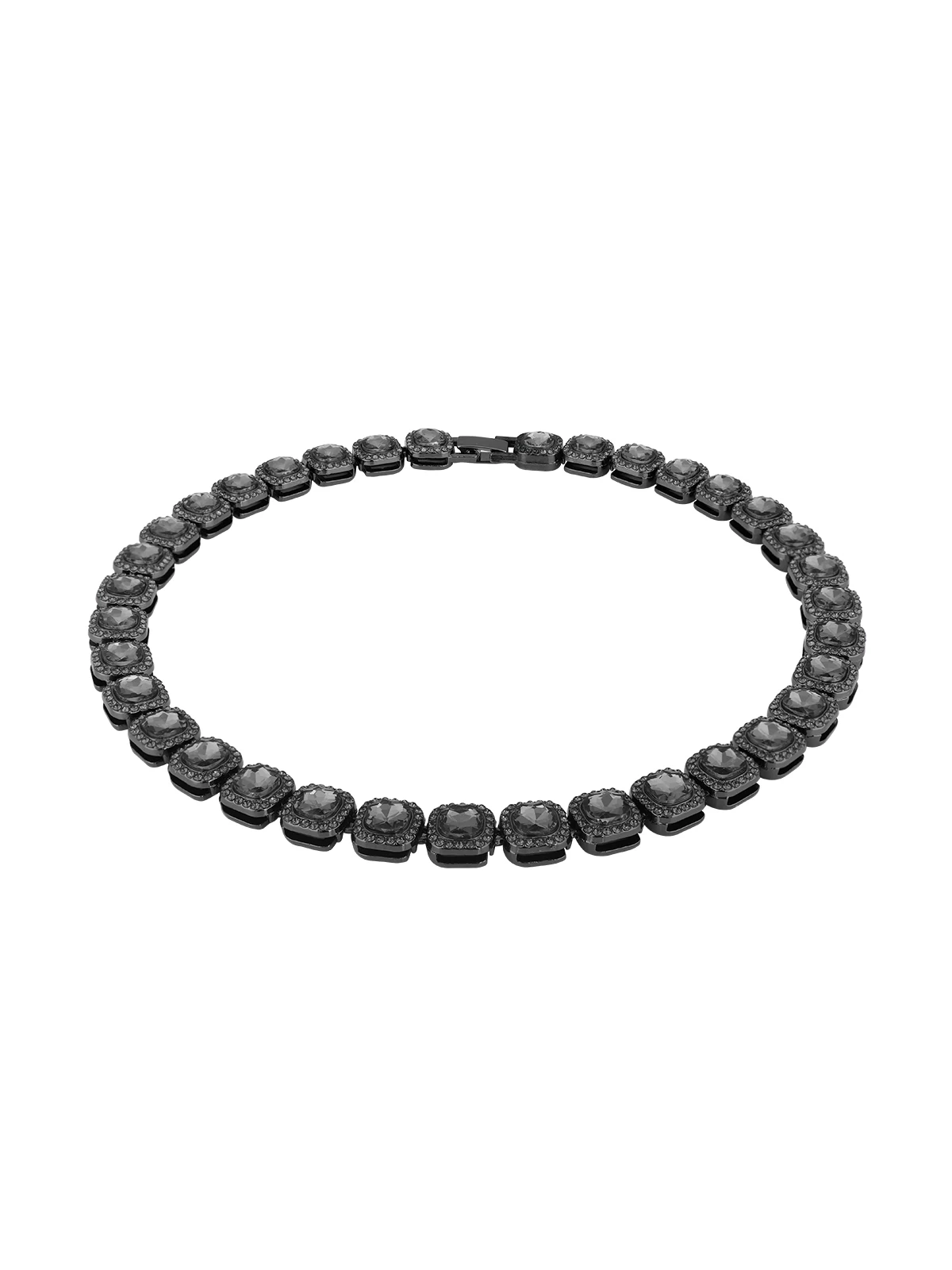 G-Overshare Black and Gray Rock Candy Necklace Men's Hip-hop Trendy Rap American Sweet Cool High Street Women's Sam...