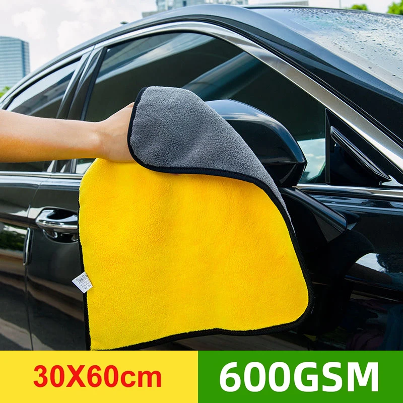 

Premium Microfiber Towel Thick Cleaning Cloth Drying Towel Absorbent Cleaning Double-Faced Plush Towels for Cars 600GMS