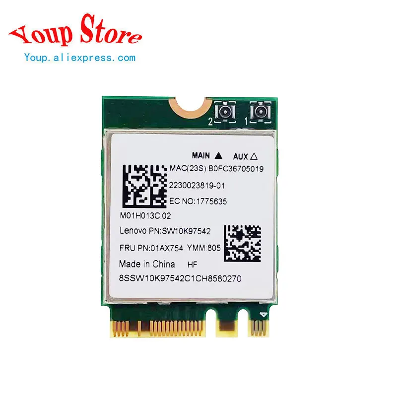 

Новая Оригинальная 01AX754 SW10K97542 Беспроводная CMB CBT 8821CE карта для lenovo AIO 330-20 520-24 IGM AST ARR Быстрая доставка