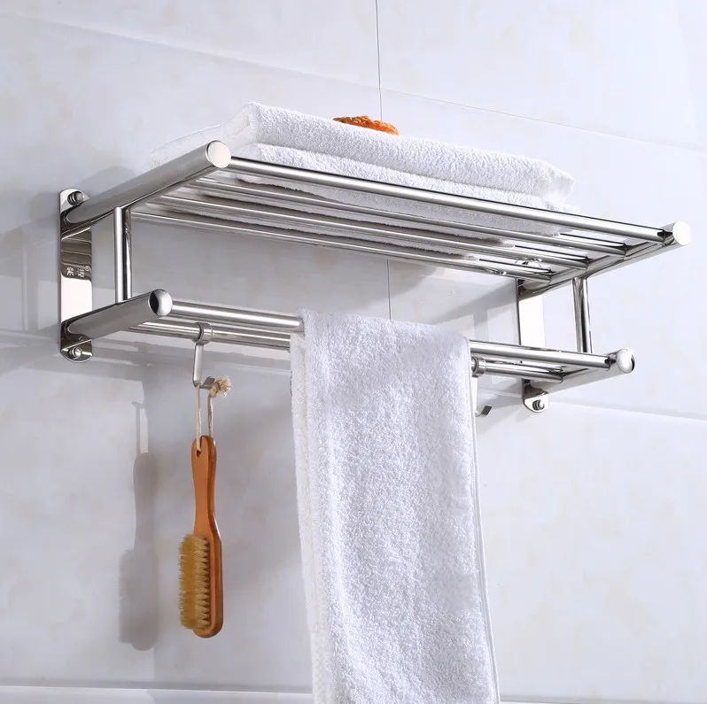 Holder Storage Organizer Shelf Wall Mounted Towel Rack Home 