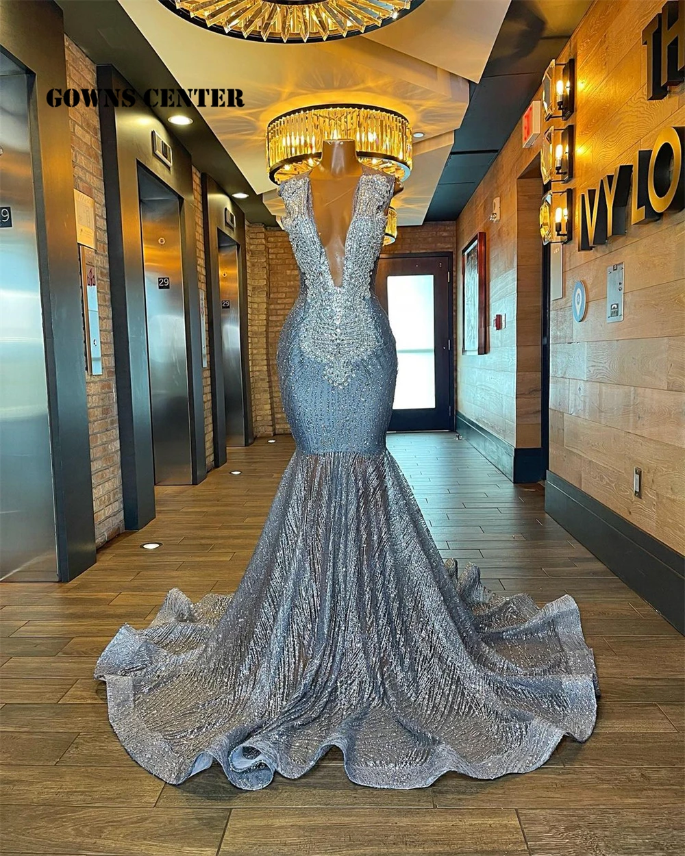 

Mermiad Prom Dresses For Black Girls Sparkly Dress V Neck Evening Dresses Long Luxury 2022 Party Gown abends kleider