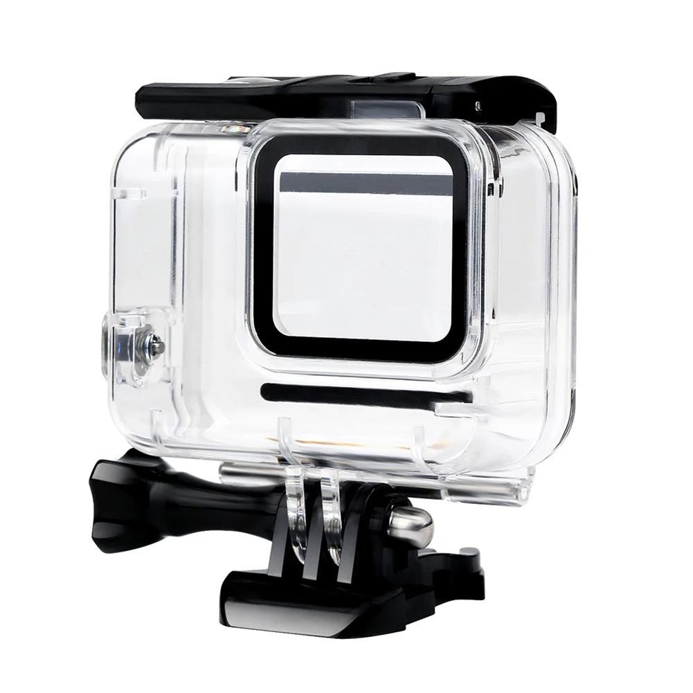 Waterproof Case with Bracket Accessories Underwater Protection Case Silver and White Underwater Dive Case Shell for Gopro Hero 7