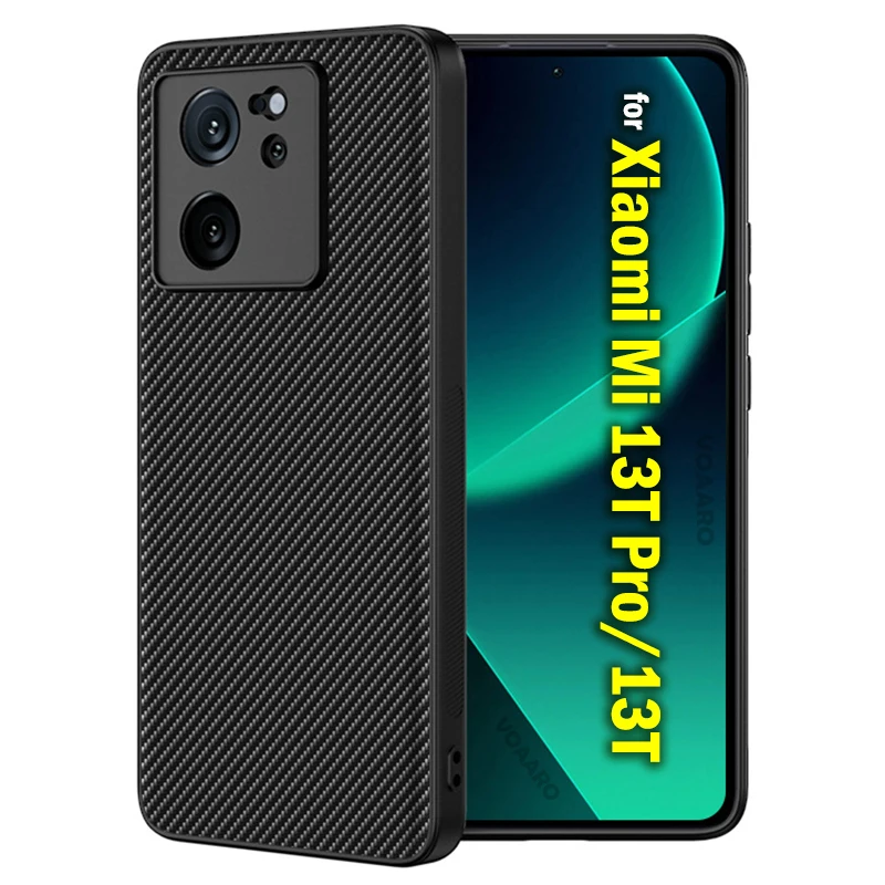 

Carbon Fiber Texture PU Leather Capa for Xiaomi Mi 13T Pro Case Cover for Xiaomi Mi 13T Pro Case for REdmi K60 Ultra Back Funda