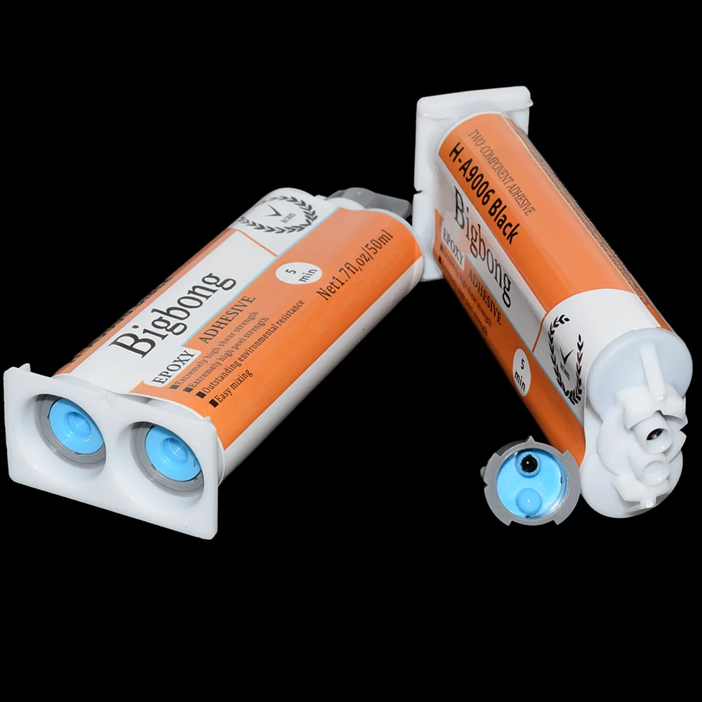 

2pcs 50ml Epoxy Resin Adhesive 1:1 Black AB Glue Two-Component Strong Structural Adhesive Set for 50ml Glue Gun 1:1 Caulking Gun