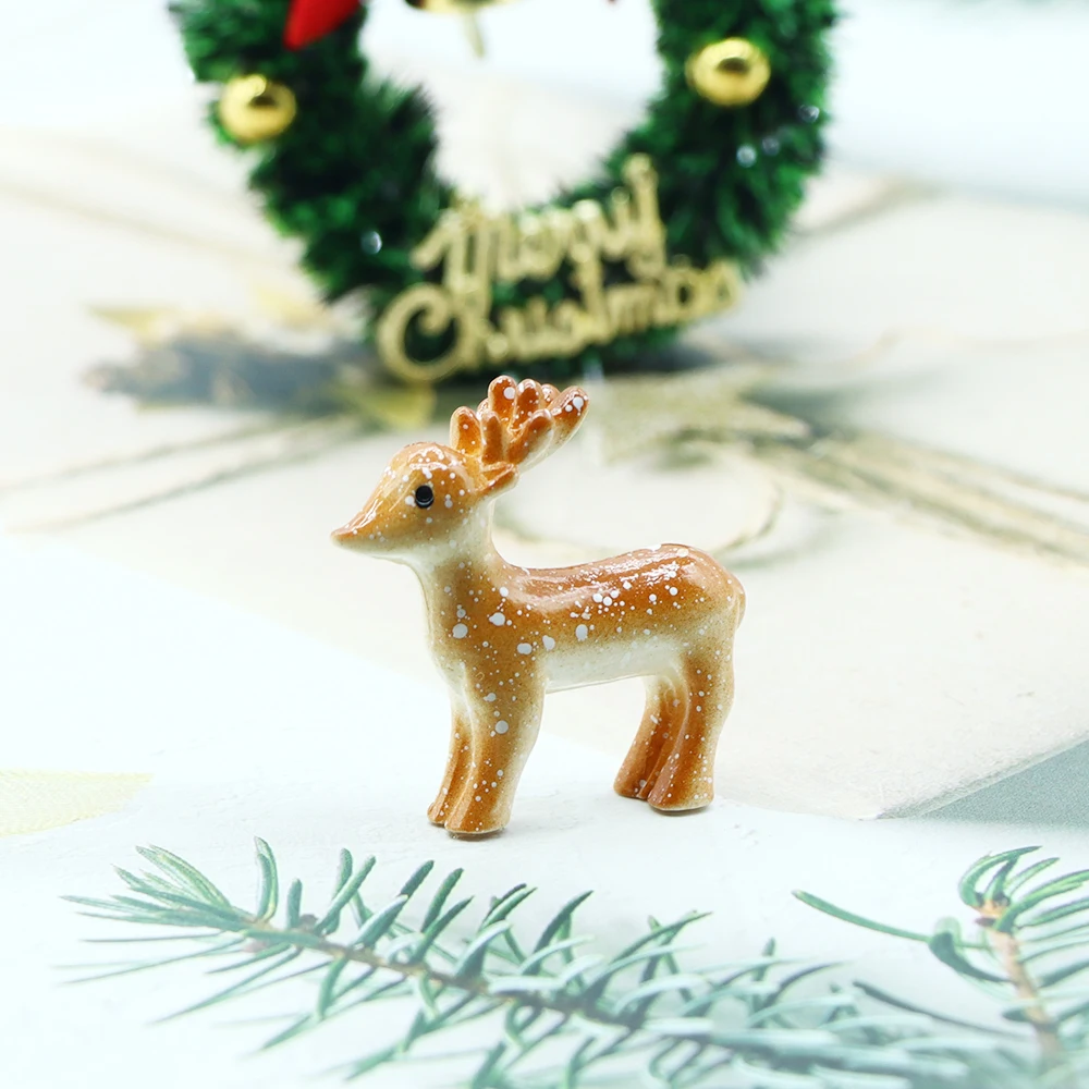 

Миниатюрная модель кукольного домика Санта-Клаус, снеговик, елка из смолы