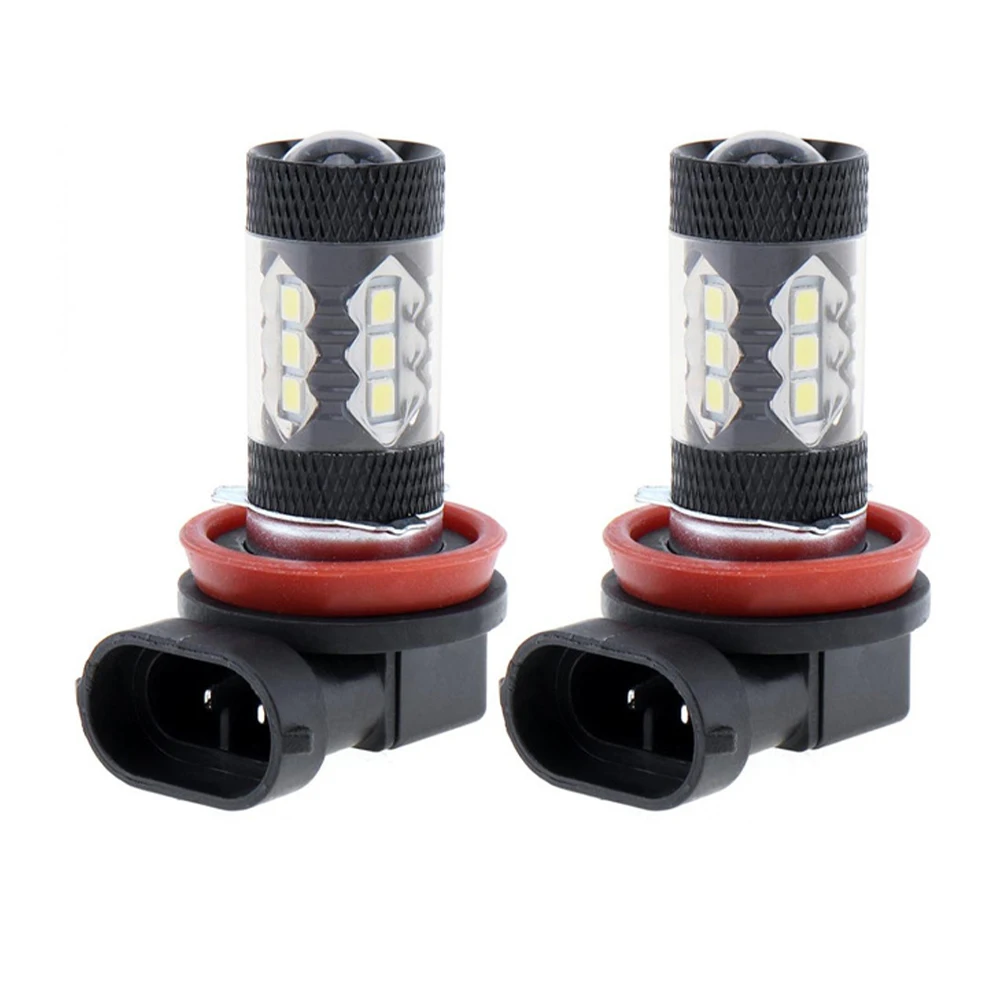 

2pcs Universal Fog Lamp Replacement For Honda Civic 2006-2019 H11 Fog Light Projector Lens Yellow LED Bulbs