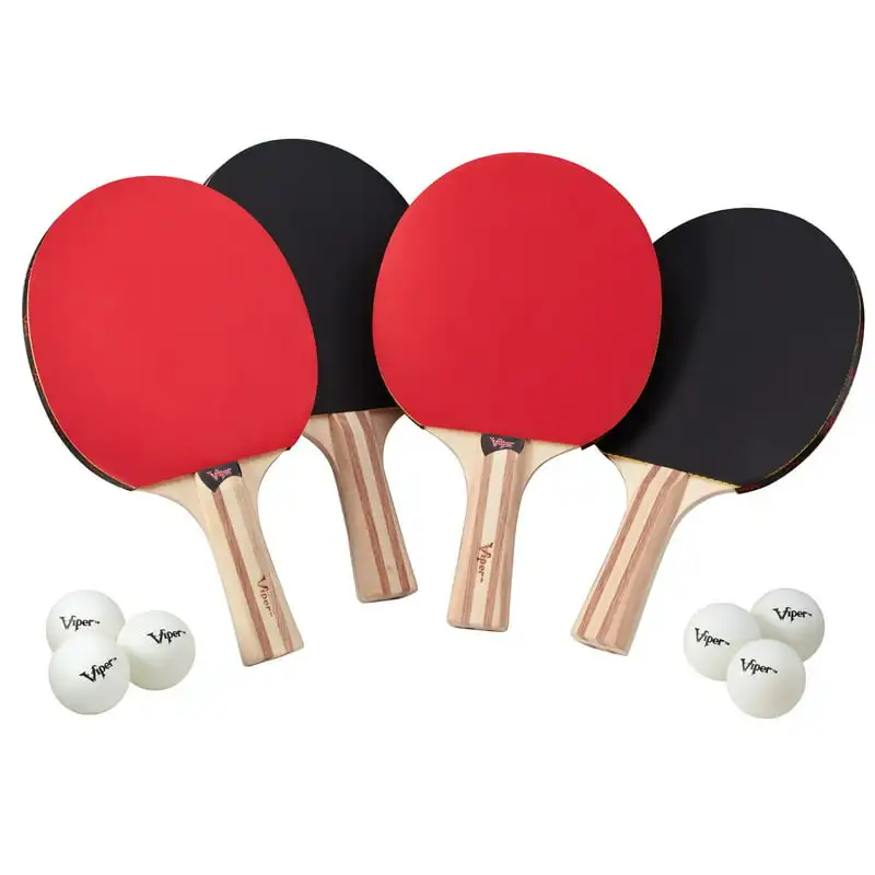 

Racket Table Tennis Set, Includes 4 Paddles and 6 Ping Pong Balls