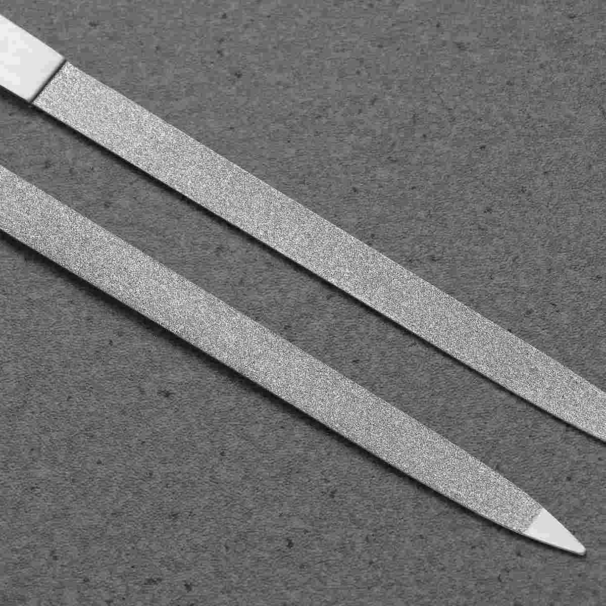 2 шт. шлифовальная пилочка из нержавеющей стали для ногтей инструмент