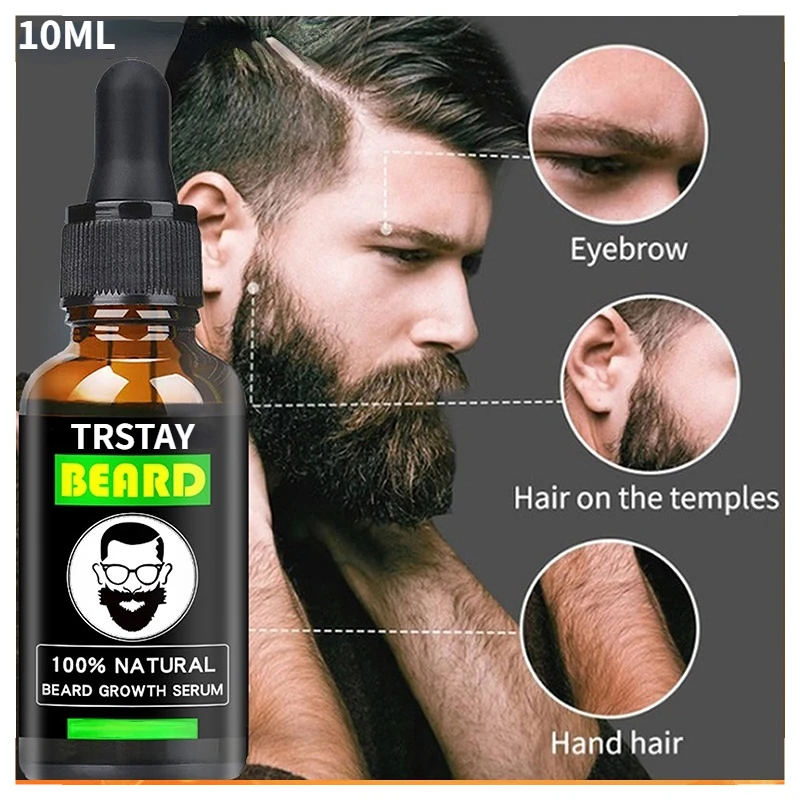 10ml TRSTAY Beard Growth Essence Oil Essential Oils Liquid Hair Grower Oil Hair Maintenance Beard Chest Hair Growth Solution