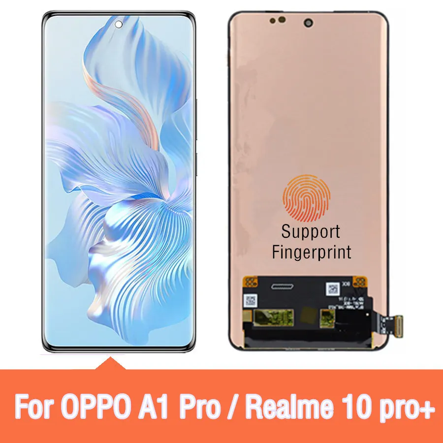 

6.7'' Amoled For Oppo A1 Pro A1Pro LCD Display Screen Touch Panel Digitizer For Realme 10 Pro+ LCD 10Pro Plus RMX3687 Display