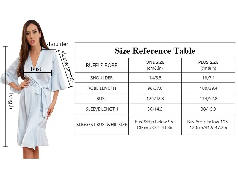 Ruffled Robe Satin Robe Bridal Robes Bride Bridesmaid Robes Bride Team Bathrobe Silk Robes for Women Sleepwear Bridesmaid Gift