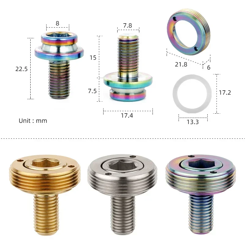 Deemount BB Ti болты M8 * 15 CNC титановый винт с шестигранной крышкой для горного