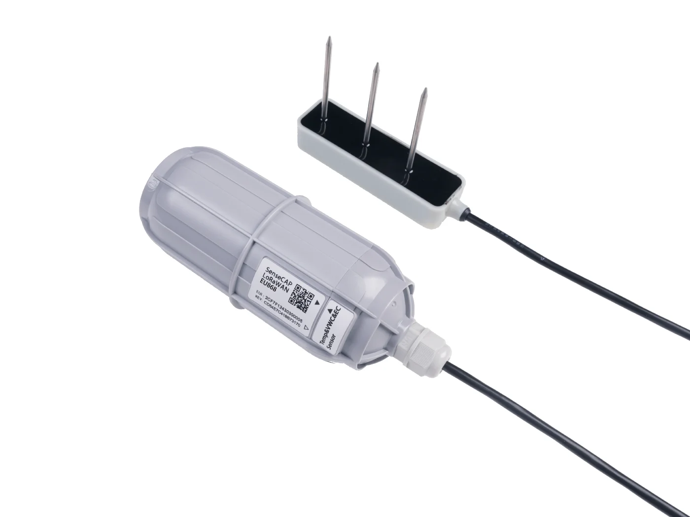 Беспроводная температура почвы seeed SenseCAP датчик VWC и EC-LoRaWAN AS923 -MT20