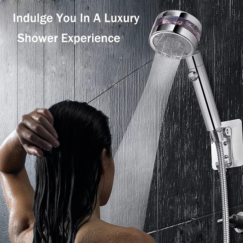 

Pressurized Shower Head High Pressure Detachable 360 Rotating Jetting Showerhead Filter For Water Bathroom Bath Shower Nozzle
