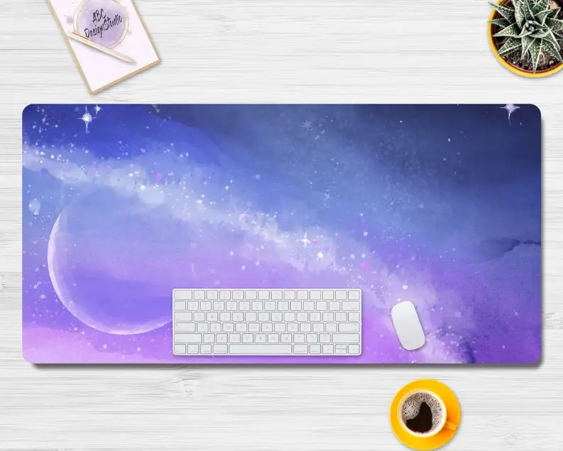 

Pink Galaxy Cute Desk Mat, Purple Desk Mat, Galaxy Purple Mouse Pad, Desk Mat Large, Cute Desk Mat, Cute Desk Pad, Extra Large D