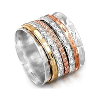 vintage personality multilayer rotatable ladies anti stress anxiety rings engagement wedding rings vintage jewelry gifts