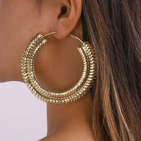 exaggerated punk 70mm diameter wide big hoop earrings for women statement hip hop thick earrings brincos jewelry accessories new